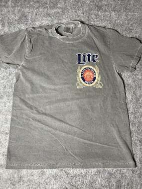 Comfort Colors Miller Lite Golden Retriever Lager Dog T-Shirt Small